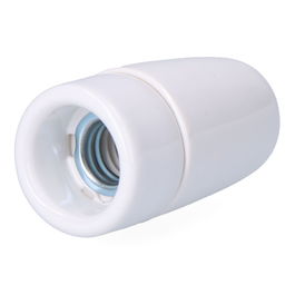 F-Line Portalámparas Cerámico Vintage E14 Blanco Ø35 x 60 mm 60W 250V Retractilado