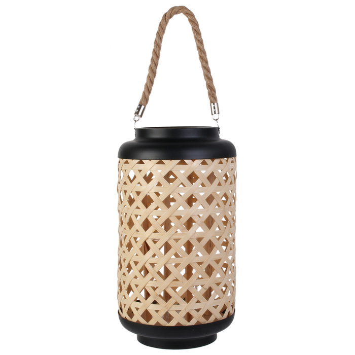 Home Deco Factory Farolillo Mirage Diámetro 21 cm Altura 38.5 cm Material Trenzado Iluminación Tenue