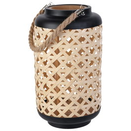 Home Deco Factory Farolillo Mirage Diámetro 21 cm Altura 38.5 cm Material Trenzado Iluminación Tenue