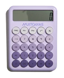 Muitomas Calculadora portátil de 12 dígitos, color lila