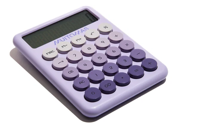 Muitomas Calculadora portátil de 12 dígitos, color lila