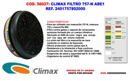 CLIMAX FILTRO 757-N ABEK1 PARA MASCARA 757-S