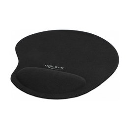 DeLOCK Almohadilla para ratón ergonómica con gel, Negro