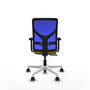 PIQUERAS Y CRESPO Silla de oficina Motilla con mecanismo Sincro/Traslack, asiento amarillo y respaldo azul