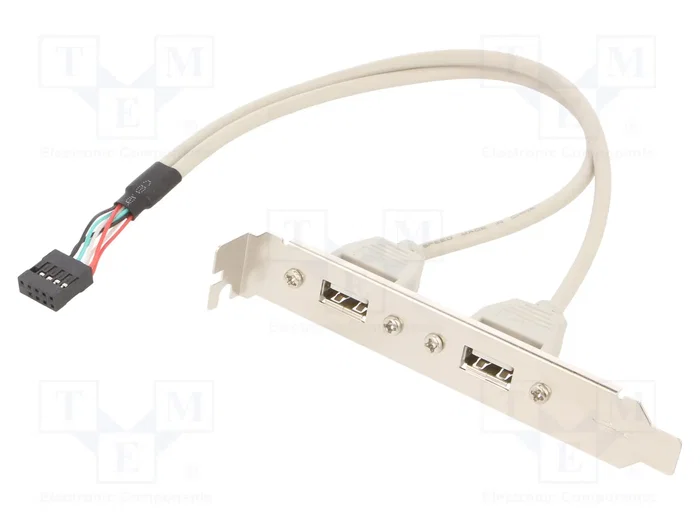 Gembird CCUSBRECEPTACLE Adaptador de Interfaz USB 2.0 con 2 Puertos Hembra y Cable de 25cm Gembird CCUSBRECEPTACLE Adaptador de Interfaz USB 2.0 con 2 Puertos Hembra y Cable de 25cm