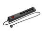 Lanberg SP1-05F-0300-BK Regleta de 3 m con 5 salidas AC Negro