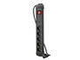 Lanberg SP1-05F-0300-BK Regleta de 3 m con 5 salidas AC Negro