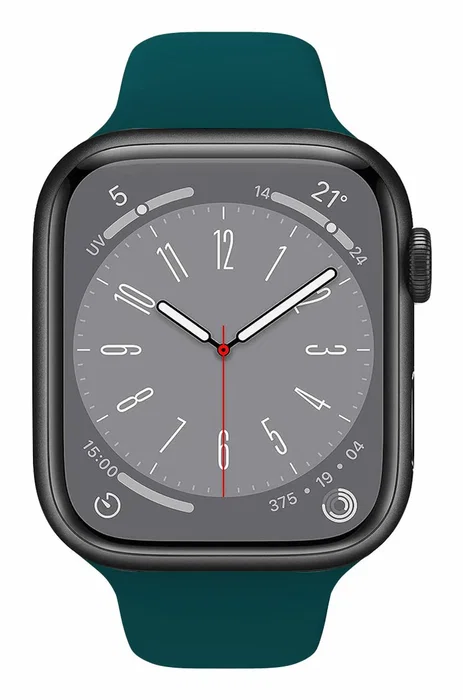 Celly Correa Silicona para Apple Watch 42 44 45 mm Verde Cierre Doble Hebilla - WBANDSIL44GN