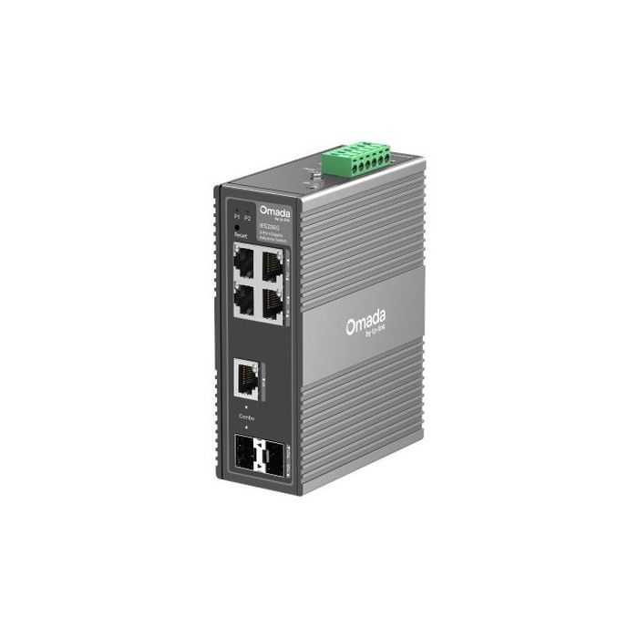 TP-Link IES206G Switch Gestionable Industrial L2, 4 Puertos Gigabit RJ-45, 2 SFP, -40°C a 75°C, Montaje DIN, 9-60 V DC, para Automatización