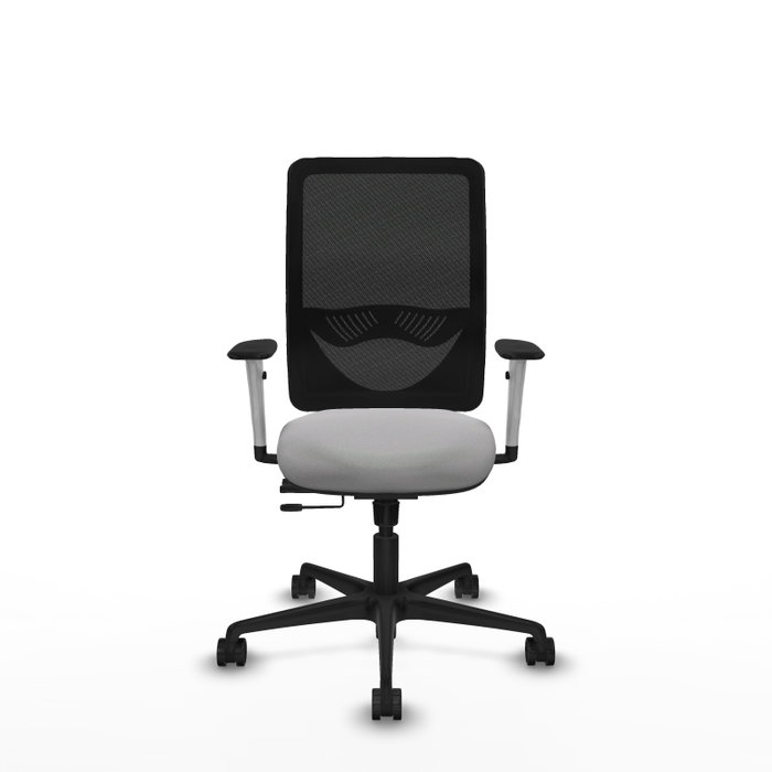 PIQUERAS Y CRESPO Silla de oficina Zulema con mecanismo Sincro/Traslack, Gris claro y Negro