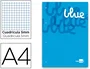 Liderpapel Bloc encolado cuadro 5 mm azul A4 natural 100 hojas