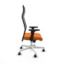 PIQUERAS Y CRESPO Sillón Albacete con Mecanismo Sincro, Naranja y Negro