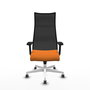 PIQUERAS Y CRESPO Sillón Albacete con Mecanismo Sincro, Naranja y Negro