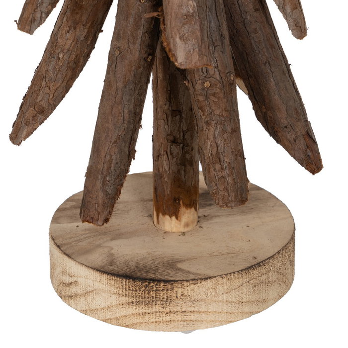 Figura Árbol Marrón Madera Paulonia 27 X 27 X 88 cm