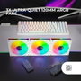 Mars Gaming Kit 3 Ventiladores MF-3D PRO Blanco ARGB 120mm