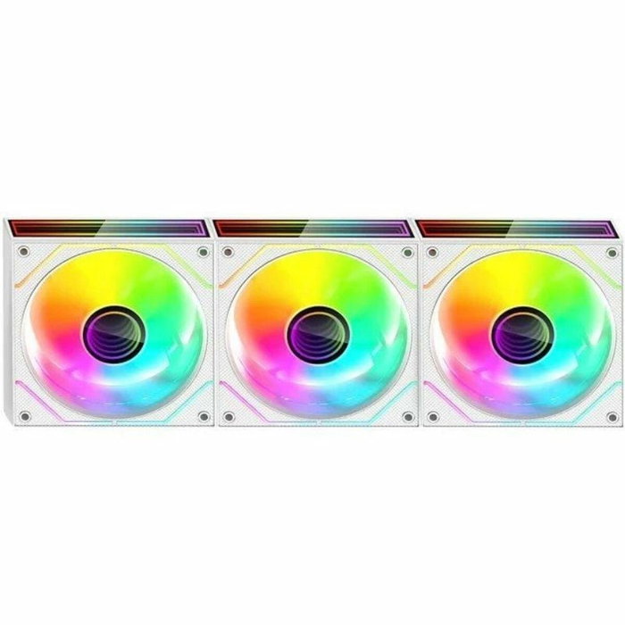 Mars Gaming Kit 3 Ventiladores MF-3D PRO Blanco ARGB 120mm