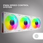 Mars Gaming Kit 3 Ventiladores MF-3D PRO Blanco ARGB 120mm