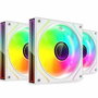Mars Gaming Kit 3 Ventiladores MF-3D PRO Blanco ARGB 120mm
