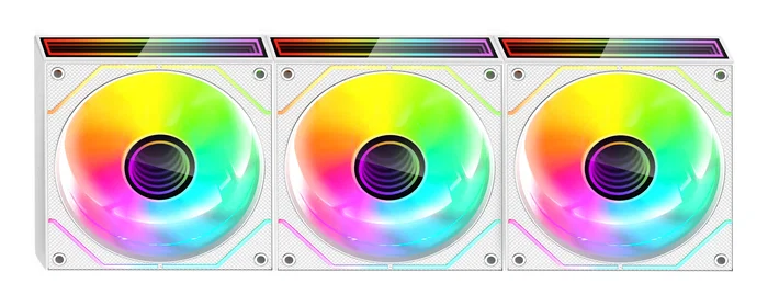 Mars Gaming MF-3DPROKIT Kit 3 Ventiladores ARGB 120mm Blanco Infinity Mirror 3D, PWM 600-1600RPM, Control Remoto, HUB ARGB (10x), Compatible Aura Sync/Mystic Light