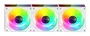 Mars Gaming MF-3DPROKIT Kit 3 Ventiladores ARGB 120mm Blanco Infinity Mirror 3D, PWM 600-1600RPM, Control Remoto, HUB ARGB (10x), Compatible Aura Sync/Mystic Light