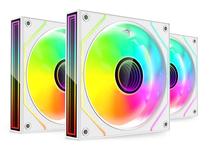 Mars Gaming MF-3DPROKIT Kit 3 Ventiladores ARGB 120mm Blanco Infinity Mirror 3D, PWM 600-1600RPM, Control Remoto, HUB ARGB (10x), Compatible Aura Sync/Mystic Light