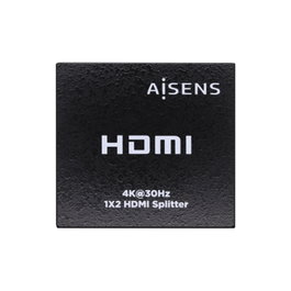 Aisens Duplicador HDMI 4K@30Hz 1x2 con Alimentación - Negro