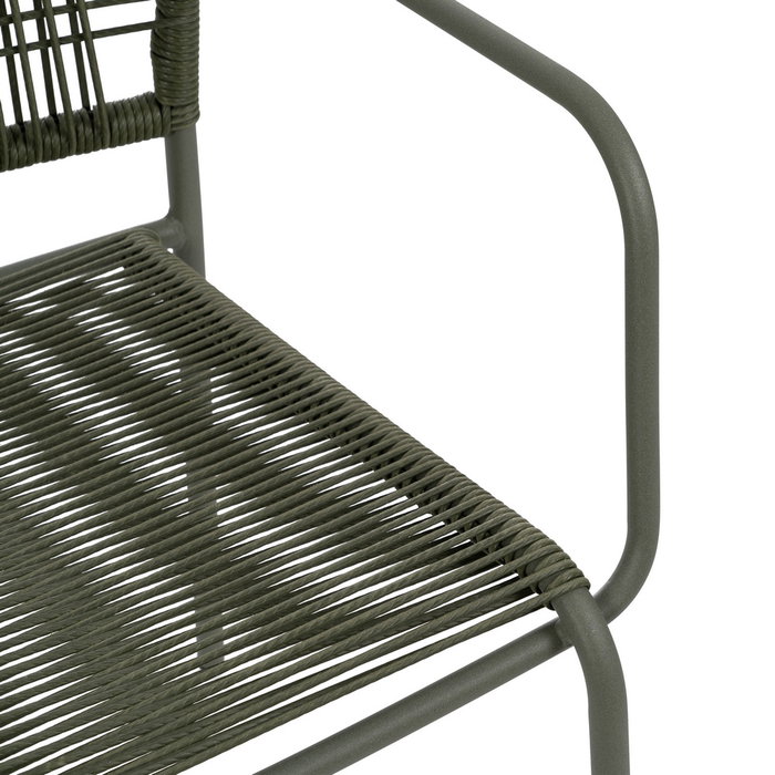 Silla Apilable Verde Acero Exterior 53 X 63 X 78 cm (Set de 2) Silla Apilable Verde Acero Exterior 53 X 63 X 78 cm (Set de 2)