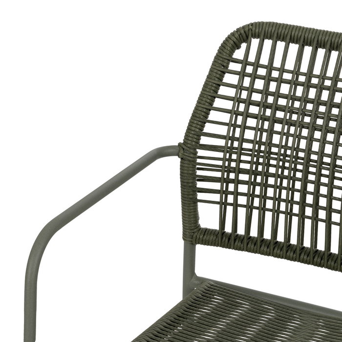 Silla Apilable Verde Acero Exterior 53 X 63 X 78 cm (Set de 2) Silla Apilable Verde Acero Exterior 53 X 63 X 78 cm (Set de 2)