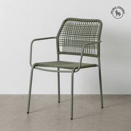Silla Apilable Verde Acero Exterior 53 X 63 X 78 cm (Set de 2)
