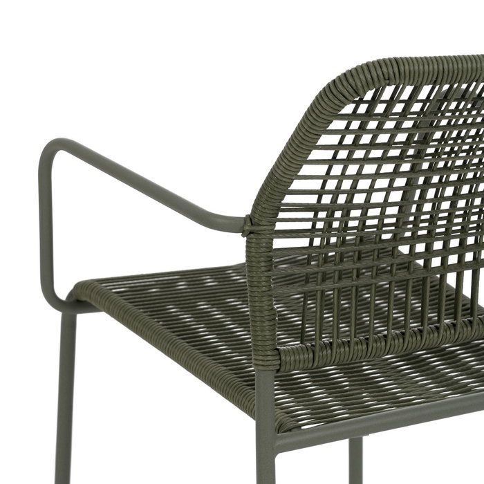 Silla Apilable Verde Acero Exterior 53 X 63 X 78 cm (Set de 2) Silla Apilable Verde Acero Exterior 53 X 63 X 78 cm (Set de 2)