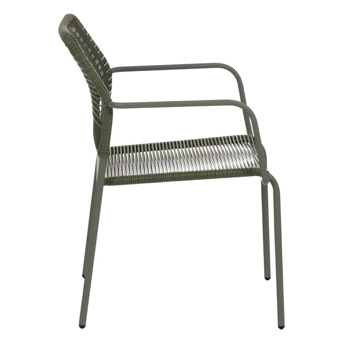 Silla Apilable Verde Acero Exterior 53 X 63 X 78 cm (Set de 2) Silla Apilable Verde Acero Exterior 53 X 63 X 78 cm (Set de 2)