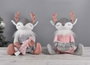 DKD Home Decor Figura Navidad Fantasia Rosa Gris Poliester 17 x 28 x 14 cm (2 Unidades)