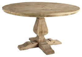 DKD Home Decor Mesa Redonda de Comedor en Madera Reciclada