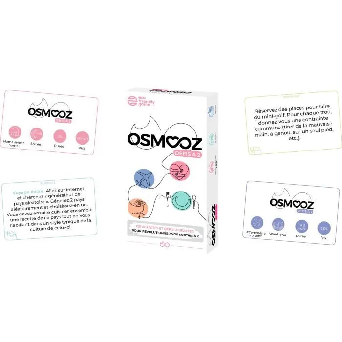 Osmooz JUD1698136268982 Juego de Parejas Desafíos - Juego de Cartas y Mesa para 2 - Regalo Original para Parejas