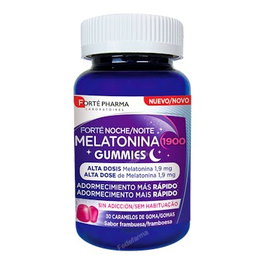FORTE PHARMA Melatonina Gummies 30 Caramelos Goma Frambuesa Noche