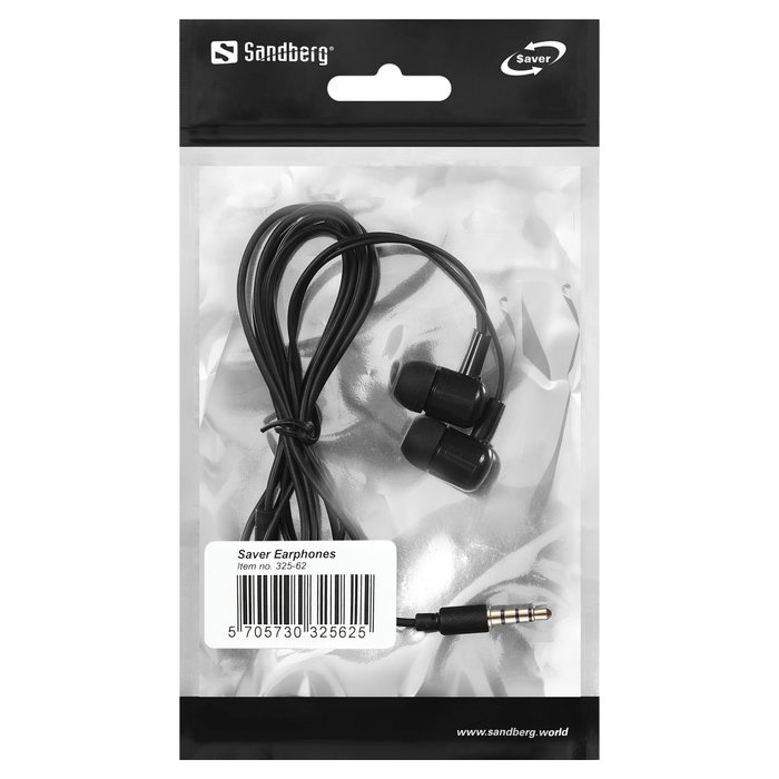 Sandberg Saver Earphones Negro Sandberg Saver Earphones Negro
