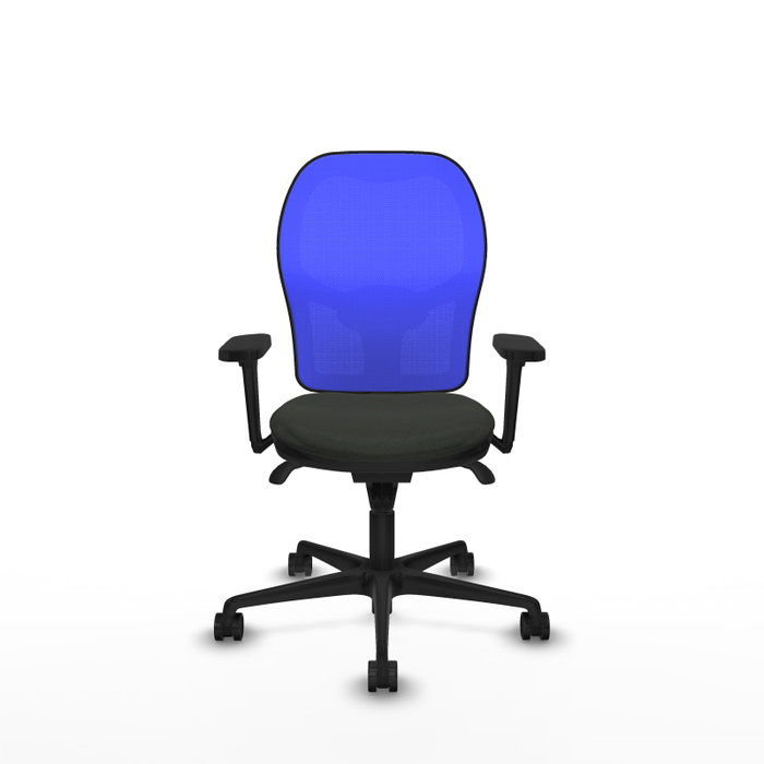 PIQUERAS Y CRESPO Silla de oficina Jorquera con mecanismo Sincro, Negro y Azul