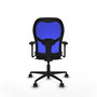 PIQUERAS Y CRESPO Silla de oficina Jorquera con mecanismo Sincro, Negro y Azul