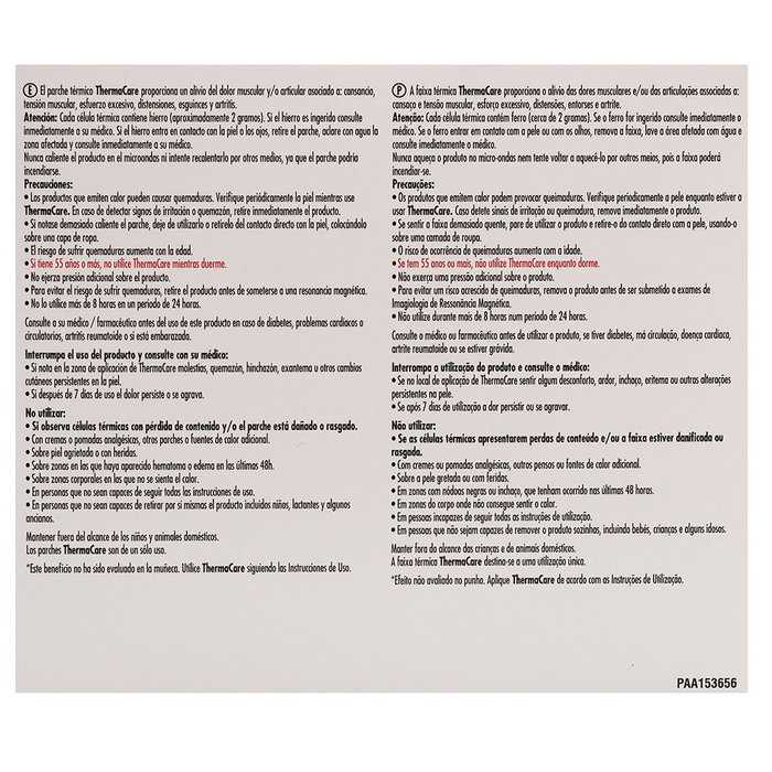 Thermacare Parches Térmicos para Cuello y Hombro, Alivio del Dolor Muscular y Articular hasta 16 Horas, Pack de 6 Unidades