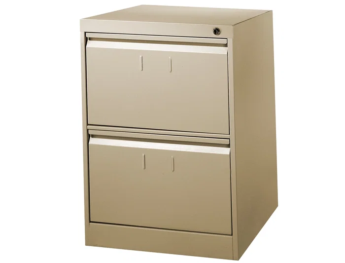 Blanca Fichero Metálico N.34 de 2 Cajones 64cm Alto x 70cm Prof x 49cm Ancho Color Beige