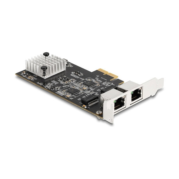 DeLOCK Tarjeta de Red PCI Express x2 RTL8126 5 Gigabit LAN, 2 Puertos RJ45, 5000 Mbit/s, PCIe 3.0, para PC/Server DeLOCK Tarjeta de Red PCI Express x2 RTL8126 5 Gigabit LAN, 2 Puertos RJ45, 5000 Mbit/s, PCIe 3.0, para PC/Server