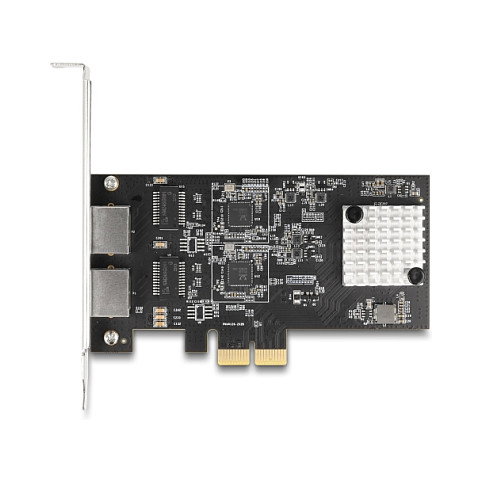 DeLOCK Tarjeta de Red PCI Express x2 RTL8126 5 Gigabit LAN, 2 Puertos RJ45, 5000 Mbit/s, PCIe 3.0, para PC/Server DeLOCK Tarjeta de Red PCI Express x2 RTL8126 5 Gigabit LAN, 2 Puertos RJ45, 5000 Mbit/s, PCIe 3.0, para PC/Server
