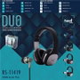 SAMI Sami Duo Pack Casco y Auriculares con Micrófono Acolchados