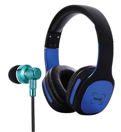 SAMI Sami Duo Pack Casco y Auriculares con Micrófono Acolchados