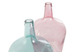 DKD Home Decor Jarrón de Cristal Reciclado 10 L, Surtido de Colores