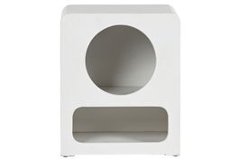 DKD Home Decor Mesita De Noche Moderno Blanco MDF 40 x 30 x 48 cm