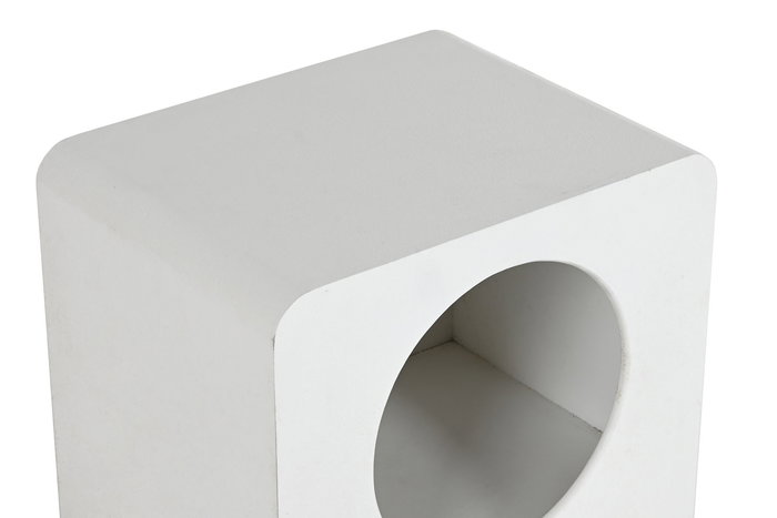 DKD Home Decor Mesita De Noche Moderno Blanco MDF 40 x 30 x 48 cm