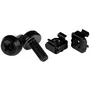 StarTech.com Paquete de 100 Tornillos M6 x 12mm y Tuercas Enjauladas Negro