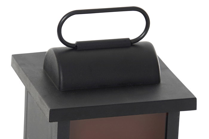 DKD Home Decor Chimenea LED Negro 12x12x18 cm