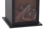 DKD Home Decor Chimenea LED Negro 12x12x18 cm